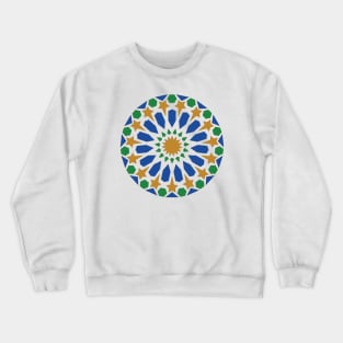 Moroccan Zellige Mosaic Art Crewneck Sweatshirt